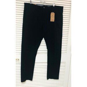NWT Across The Pond Signature Pants Men's 38x32 Black Slim Fit Stretch Chino $78